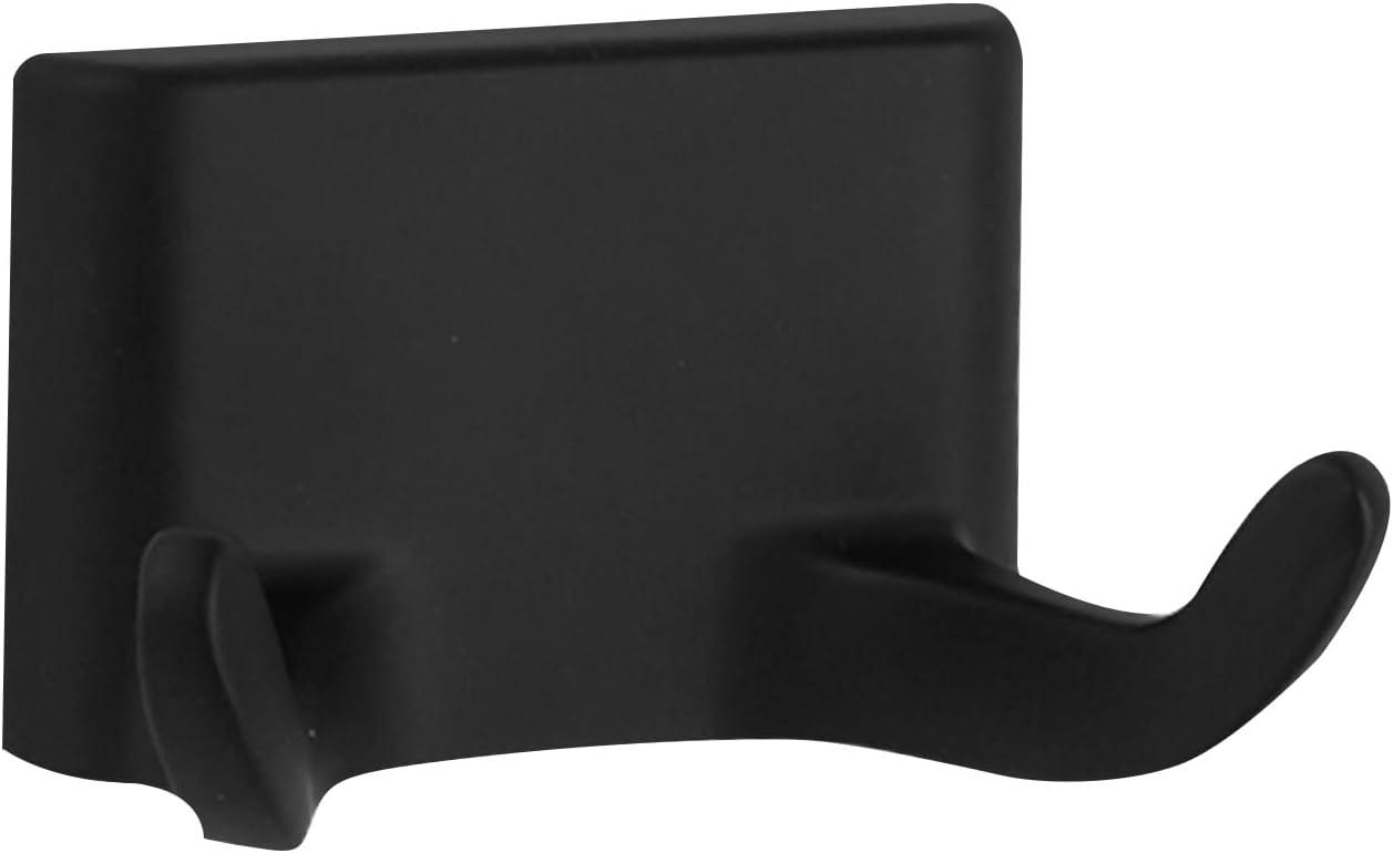 Matte Black Double Robe Hook with Aluminum and Zinc