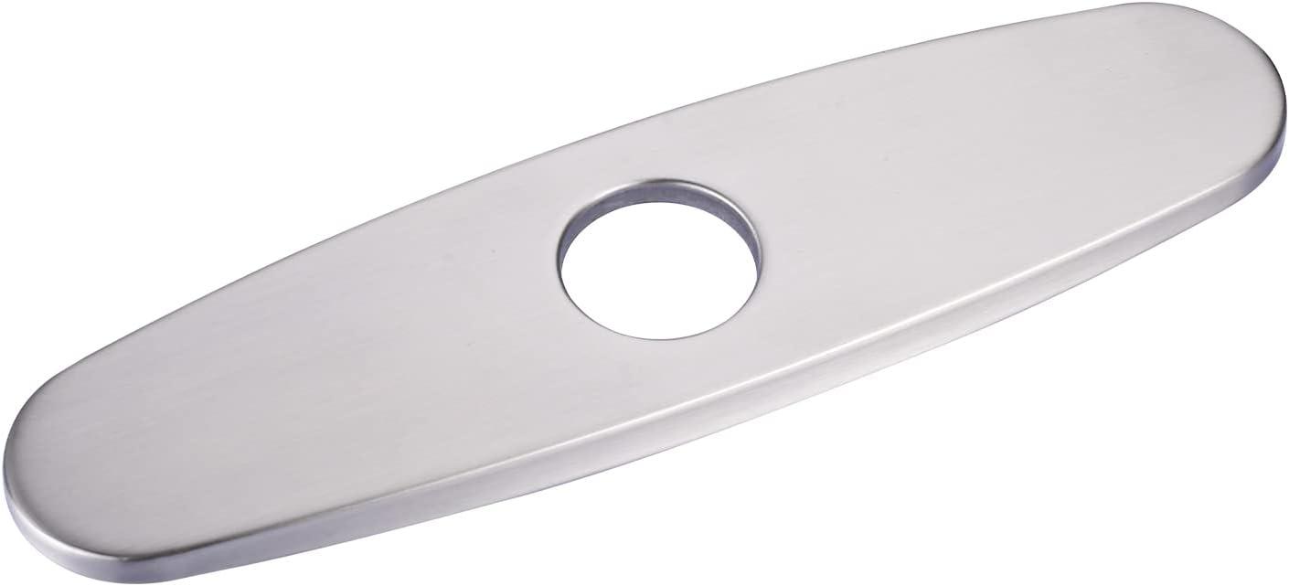 10-Inch Escutcheon Hole Covers In Stainless Steel , Suitable For 1 Or 3-Hole Bathroom Or Kitchen Sink Faucets