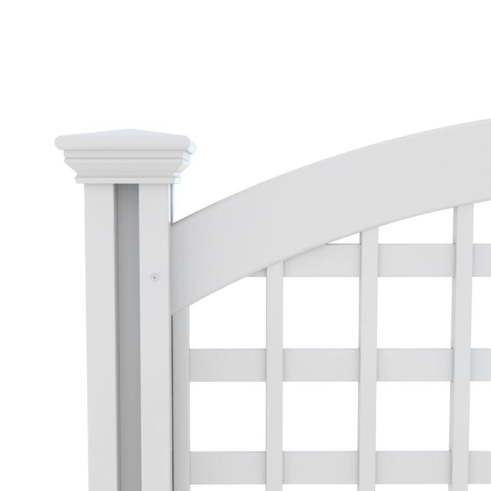 44in H x 46in W x 9.5in L (1 Screen w/ Planter) Freestanding Enclo Florence Ash Color Privacy Fence Screen with Planter Box, Outdoor Vinyl Privacy Screen Panel for Patio & Air Conditioner, EC18007