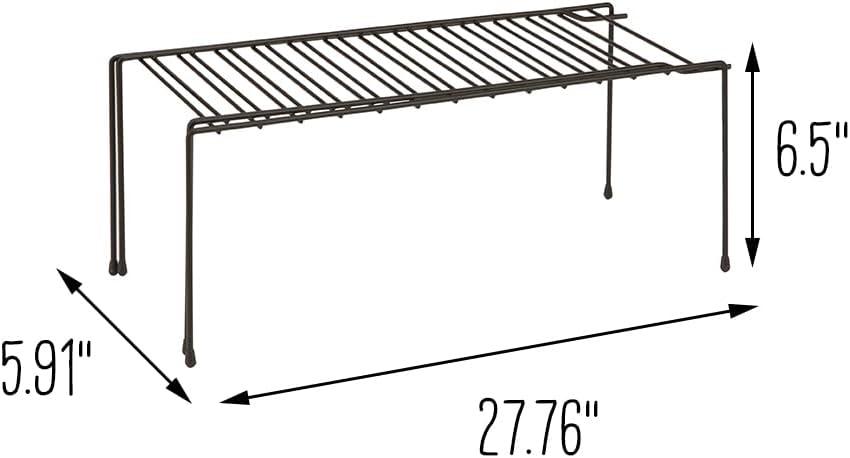 Honey-Can-Do Steel Expandable Kitchen Pantry Organizer Shelf, Black