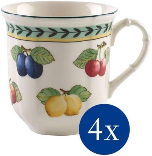 Villeroy & Boch French Garden Fleurence Mug, Premium Porcelain Made In Germany, Set Of 4, 11Oz