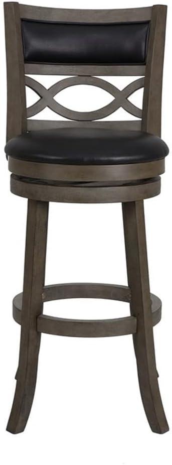 New Classic Furniture Manchester 29" Wood Bar Stool in Olive Gray/Black