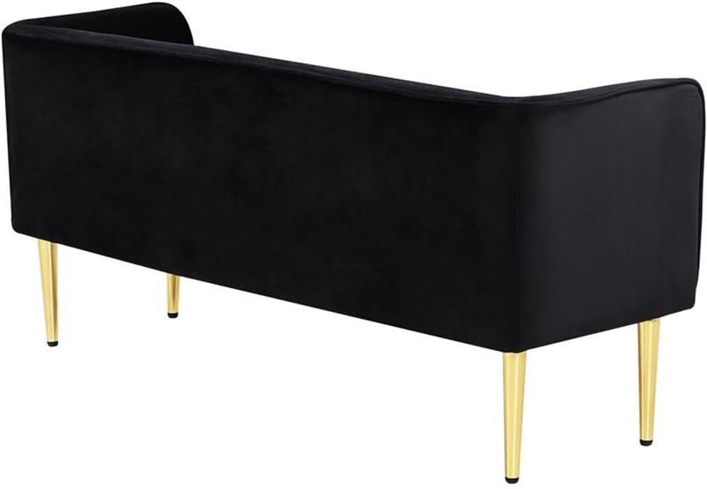 Meridian Furniture Audrey Black Velvet Bench