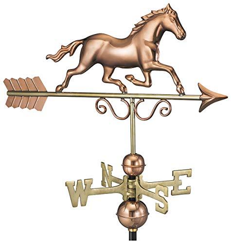 Colonial Homestead Polished Copper Galloping Horse Weathervane - 24"L