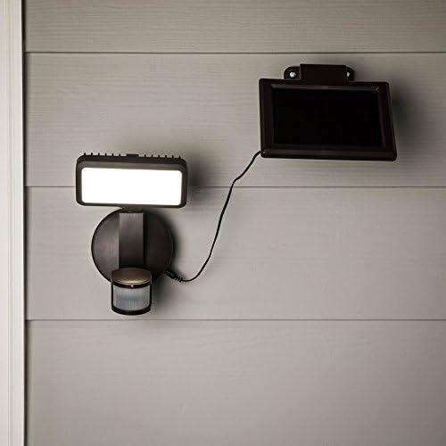 Utilitech 110-Degree 1-Head Bronze Solar Powered Integrated LED Motion-Activated Flood Light with Timer