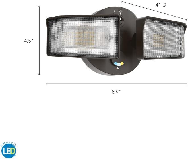 Lithonia Lighting 2 - Head Hardwired Dusk to Dawn Outdoor Security Flood Light