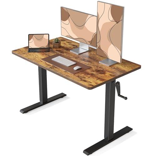 edx Electric Standing Desk, Height Adjustable Desk, 55 x 24 Inches Ergonomic Stand up Desk with Memory Preset and T-Shaped Metal Bracket for Home Office