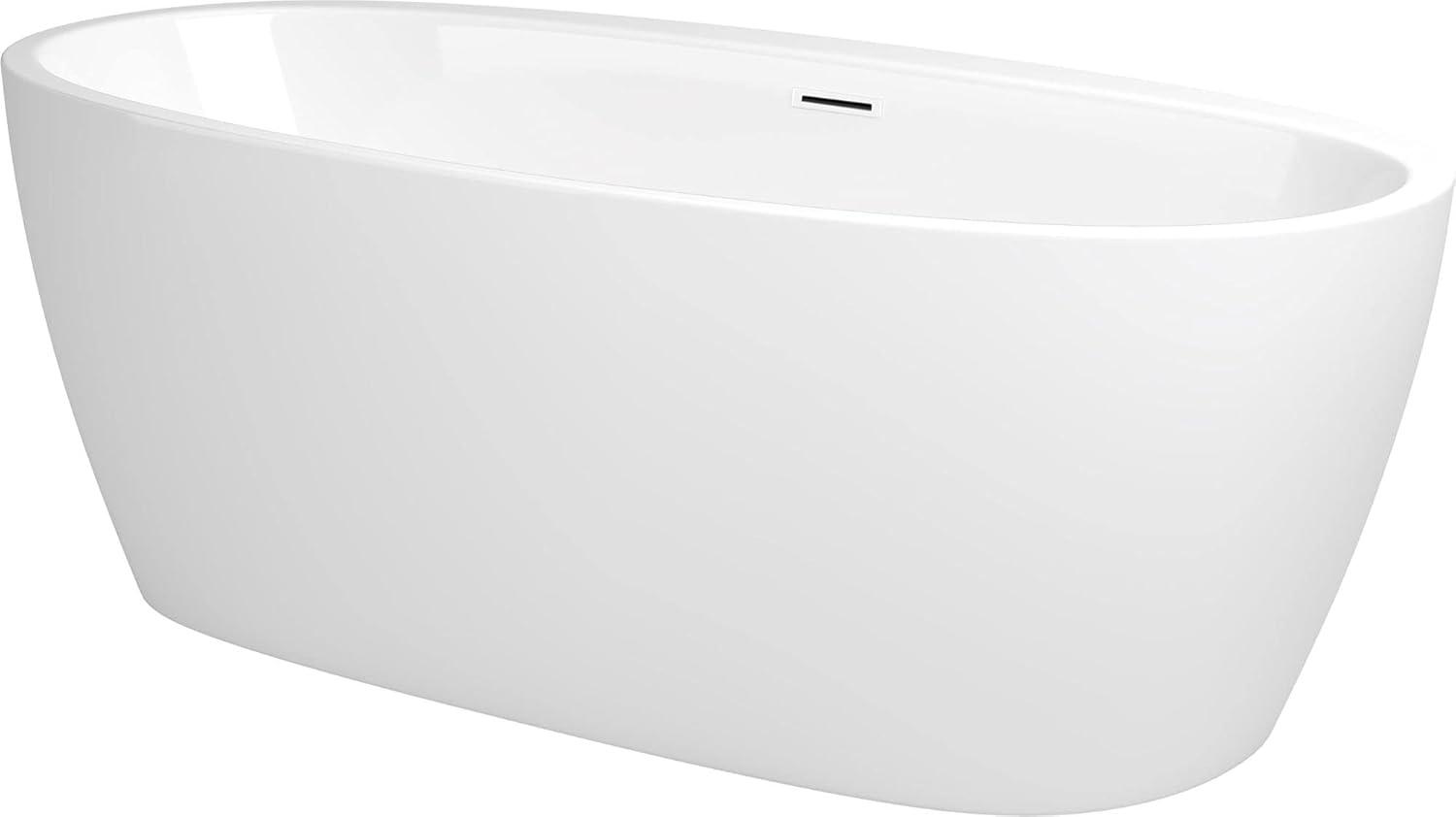 67'' x 31.5'' Freestanding Soaking Acrylic Bathtub