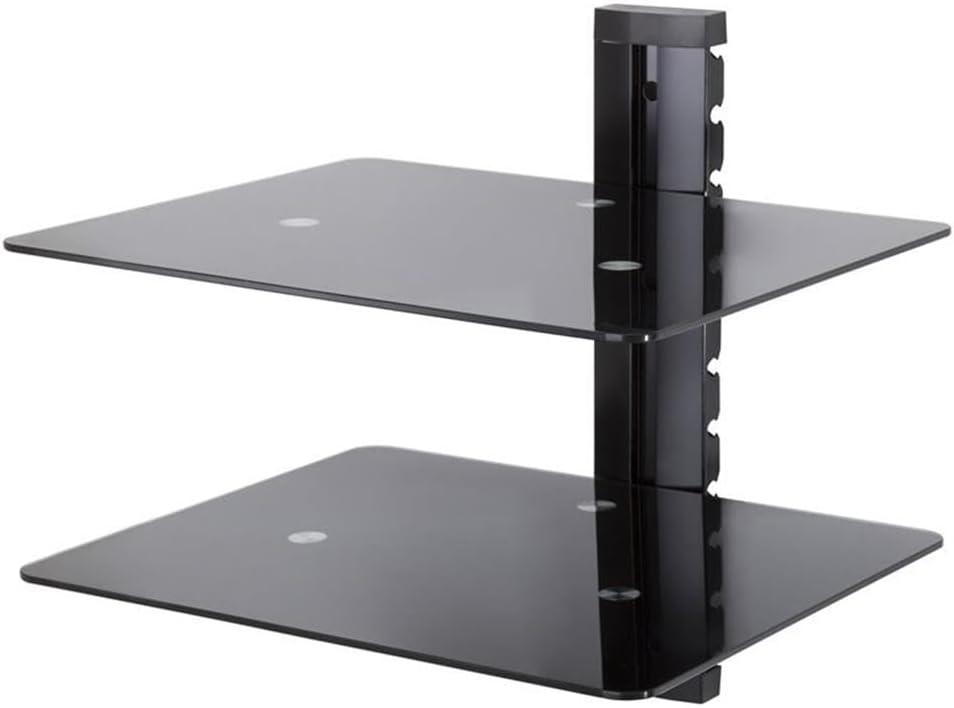 ES250B-E AV Wall Shelves 2 Shelves, Black