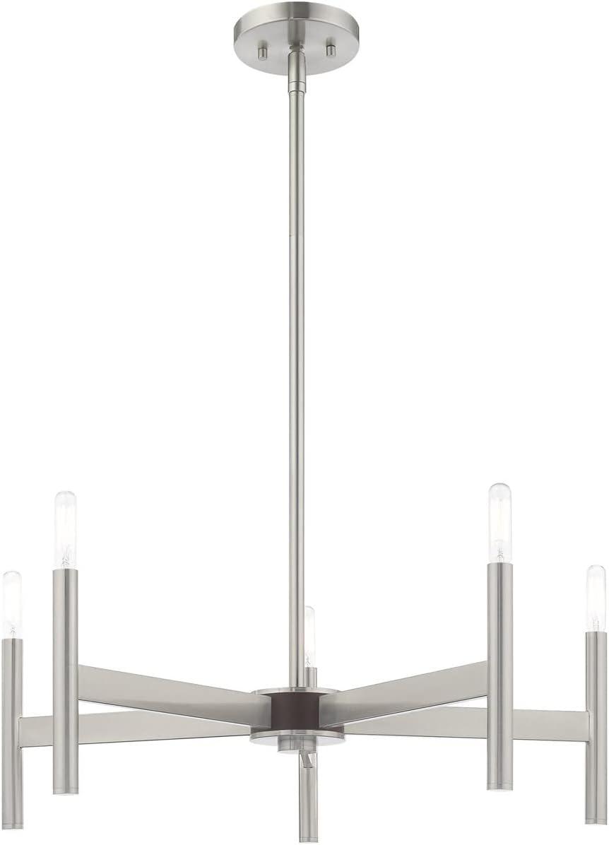 Livex Lighting Copenhagen 5 - Light Chandelier in  Brushed Nickel