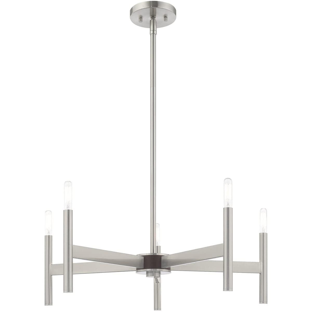 Livex Lighting Copenhagen 5 - Light Chandelier in  Brushed Nickel