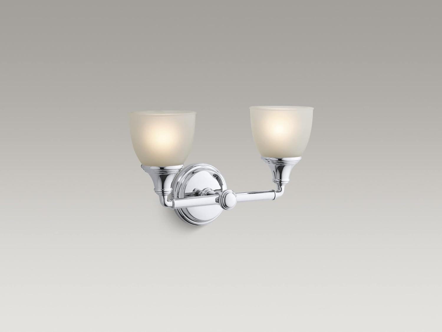Devonshire 2 Light Indoor Bathroom Vanity Light Fixture, Position Facing Up or Down, UL Listed