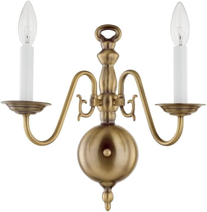 Livex Lighting Williamsburgh 2 - Light Wall Light in  Polished Brass