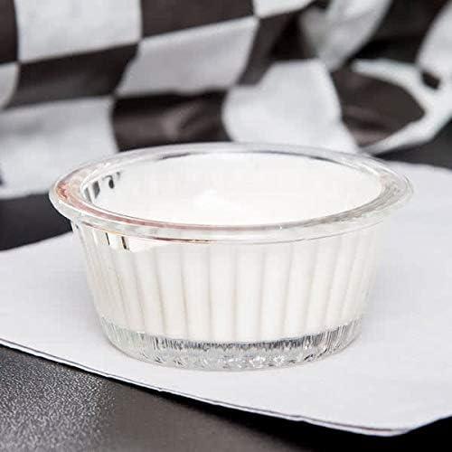 G.E.T. ER-001-CL 1 oz. Fluted Ramekin, Break Resistant, San, Clear (Pack of 12)