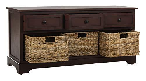 Adayla Solid Wood Drawers Storage Bench