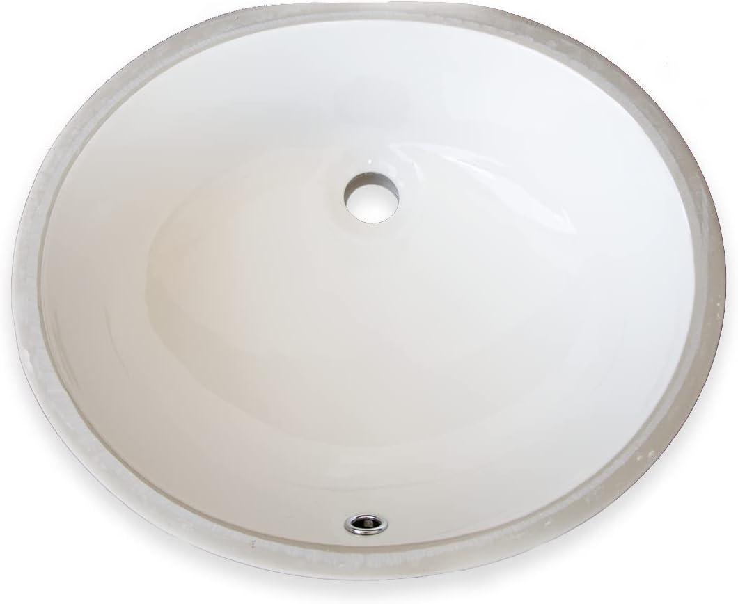 Wells Sinkware Rhythm Series 15.75'' Ceramic Oval Bathroom Sink with Overflow