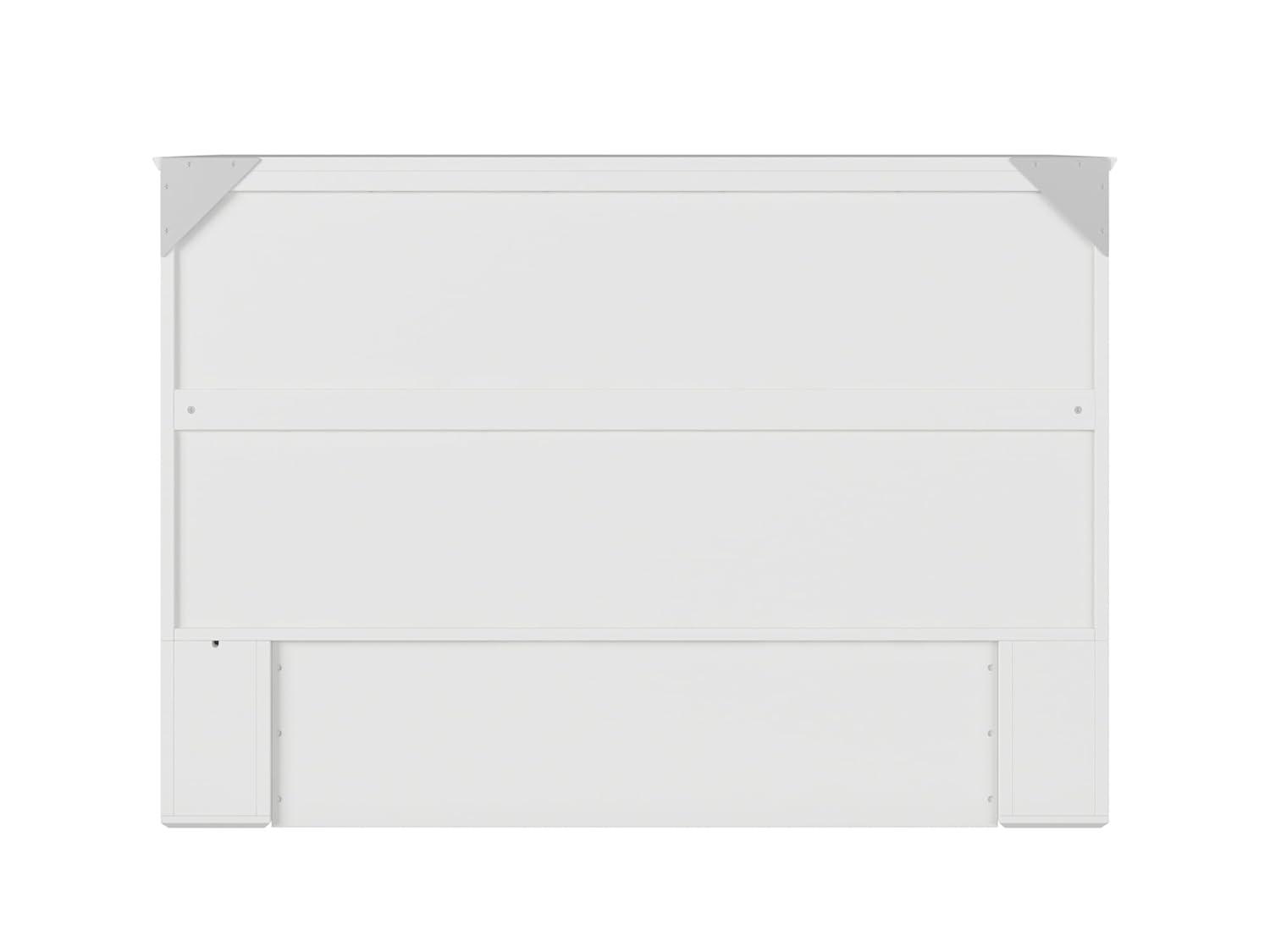 AFI Hamilton Full Solid Wood Murphy Bed Chest with Built-In Charger in White