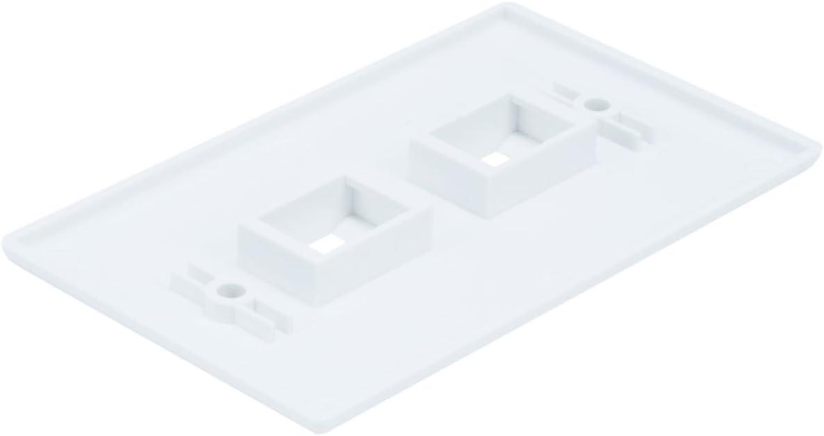 Wall plate: Keystone, 2 Hole - White