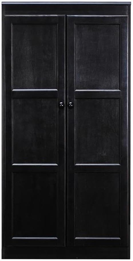 Traditional 60" Wood Storage Cabinet with 4-Shelves in Espresso