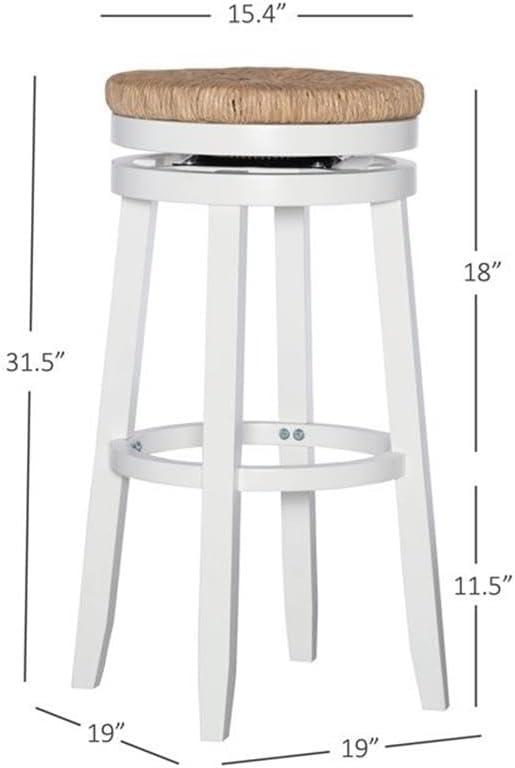 Powell Morgan Barstool White