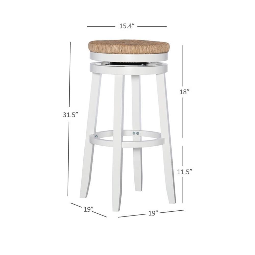 Powell Morgan Barstool White