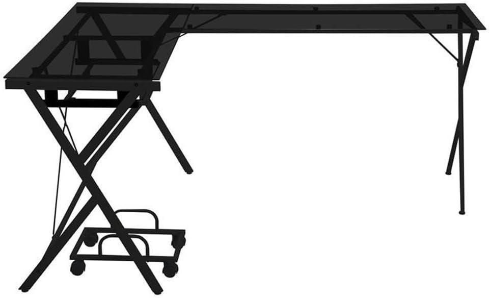 Dazenus Computer Desk in Black Glass & Black Finish OF00046