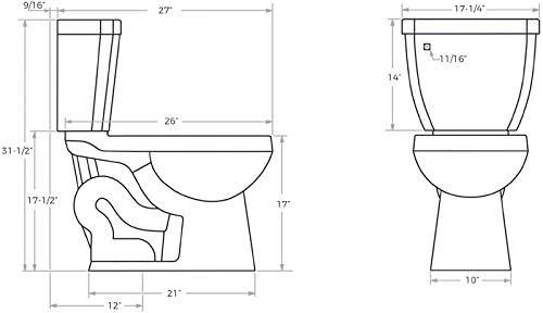 White Round Two-Piece High Efficiency Toilet with Seat