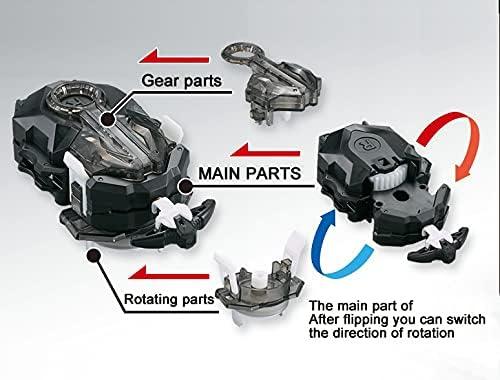 Bey Burst Gyro Toy Set Great Birthday Gift for Boys Children Kids 6 8+ Metal Fusion Attack Top Grip Blade Set with Battling Game Storage Box 8 Top Burst Gyros 3 Two-Way Launcher 2 Handles