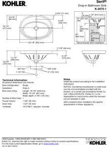 Serif® Ceramic Oval Drop-In Bathroom Sink with Overflow