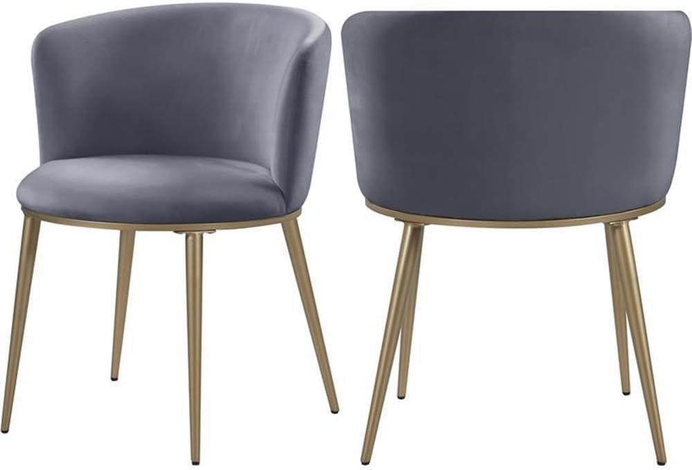 Meridian Furniture Skylar Cream Velvet Dining Chair (Set of 2)