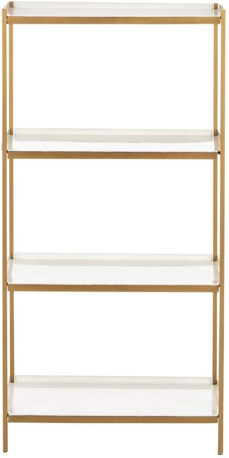 Daniella 4-Tier Etagere - White/Brass - Safavieh