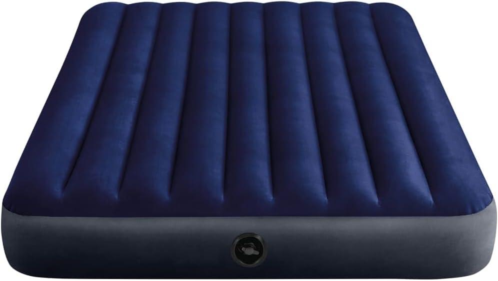 Intex Classic Downy Airbed Set with 2 Pillows and Double Quick Hand Pump, Queen