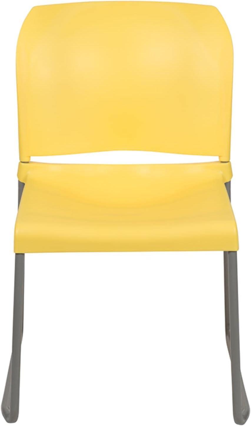 Flash Furniture HERCULES Series 880 lb. Capacity Full Back Contoured Stack Chair with Powder Coated Sled Base