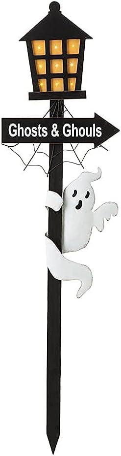 LED Lighted Halloween Haunted House Yard Stake