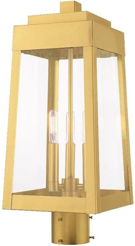 Livex Lighting Oslo 3 - Light Post Light in  Satin Brass