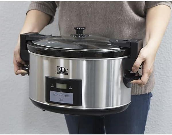 Maxi-Matic Elite Platinum MST-900V 8.5 Quart Stainless Steel Oval Slow Cooker