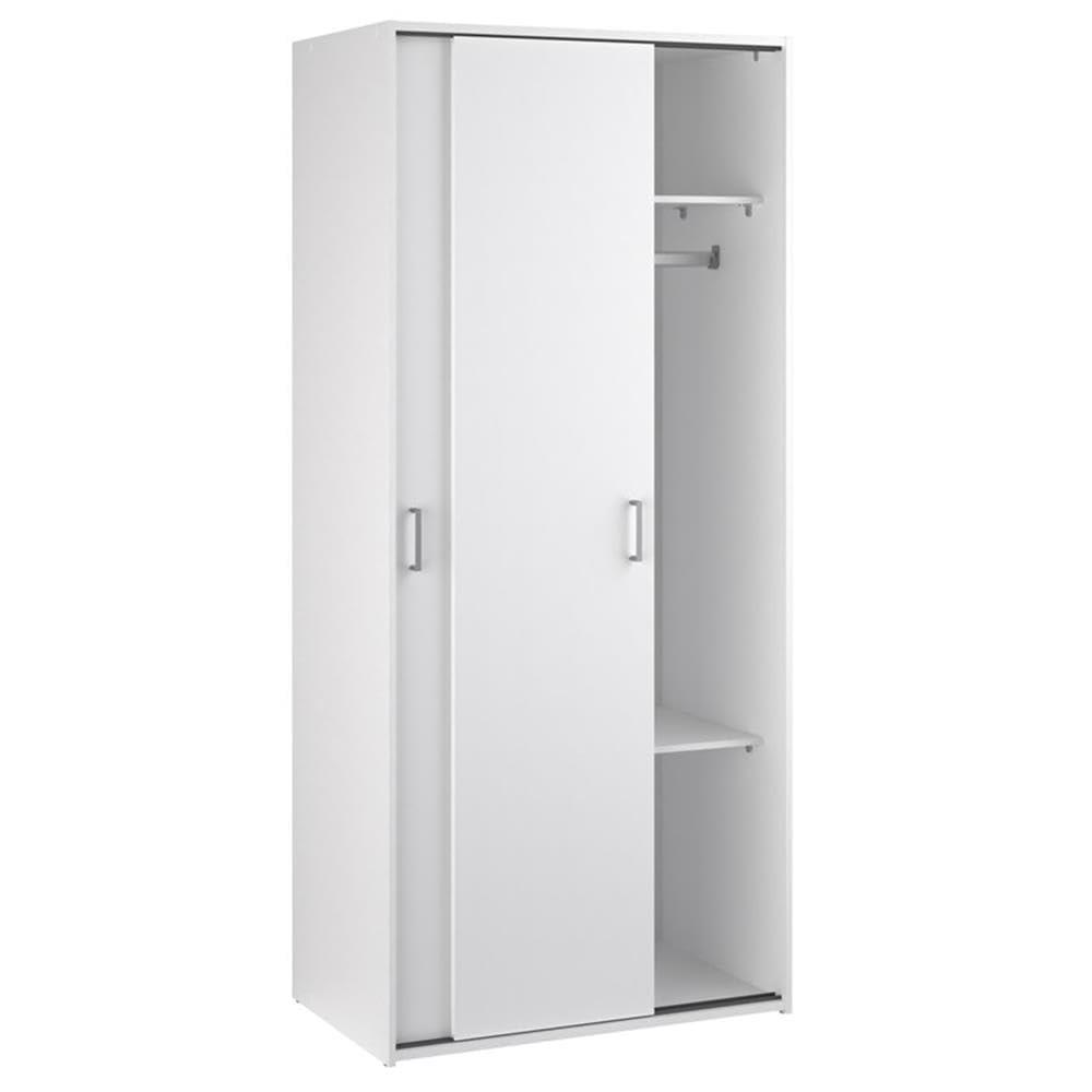 Tvilum, Space Wardrobe with 2 Sliding Doors, White