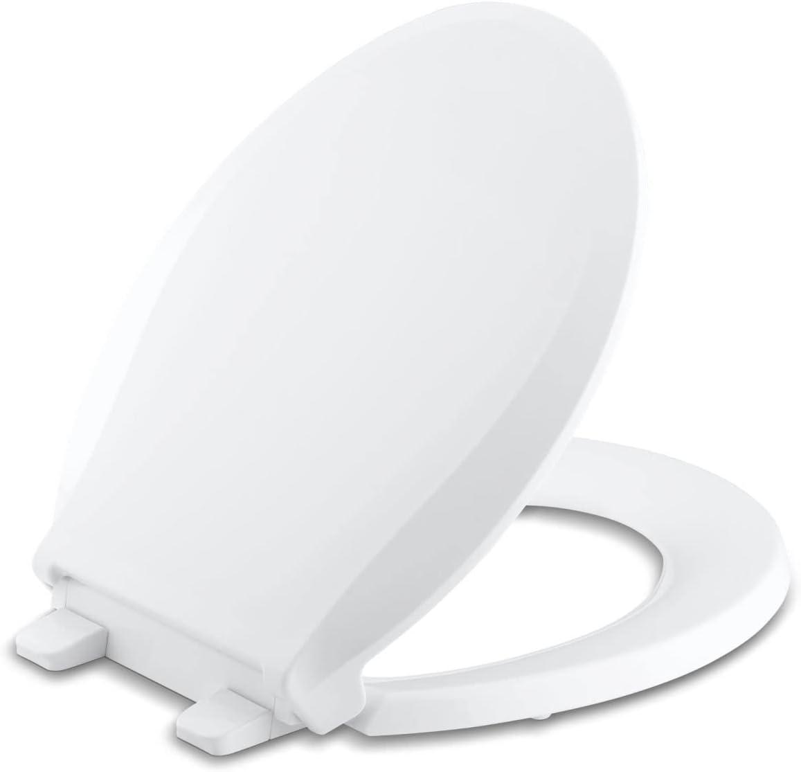 Cachet Round-Front Toilet Seat with Quiet-Close Lid and Seat and Grip-Tight Bumpers