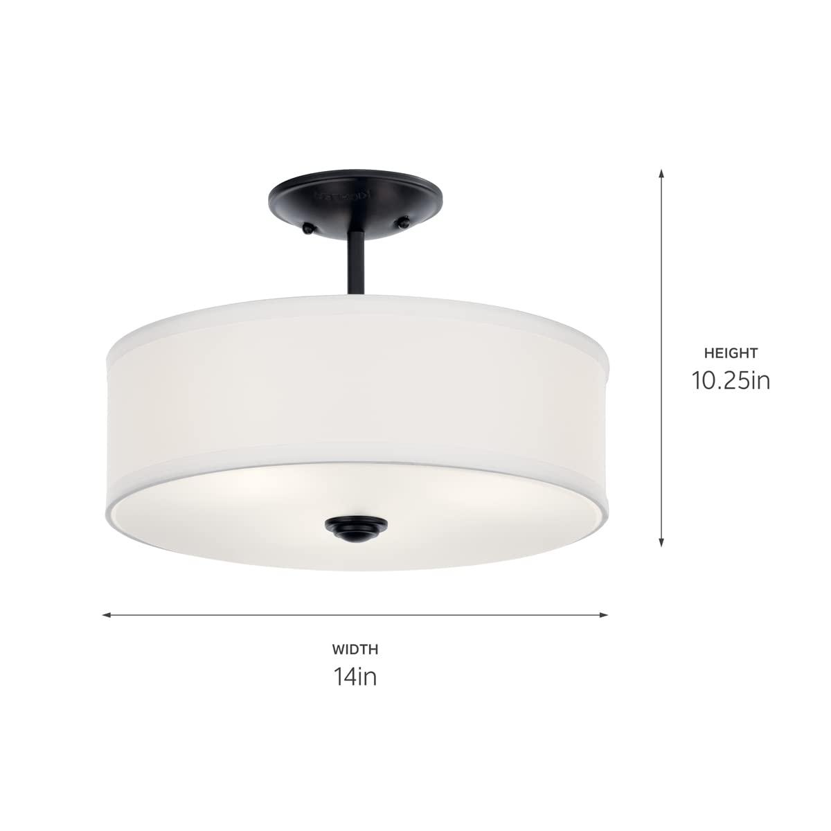 Kichler Lighting Shailene 3 - Light Semi-Flush Mount in  Black