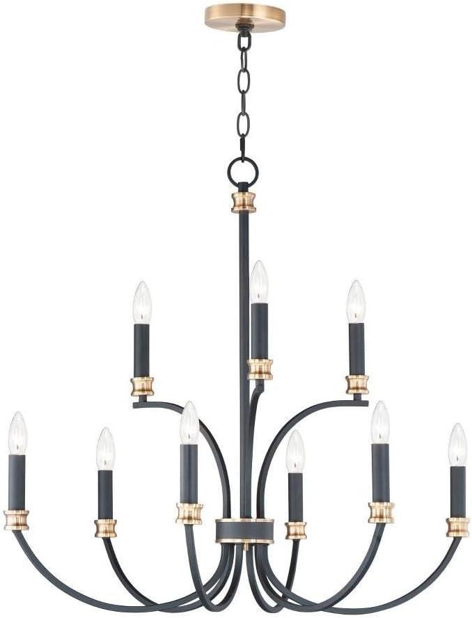 11377BKAB-Maxim Lighting-Charlton - 9 Light Chandelier     -Traditional Installation