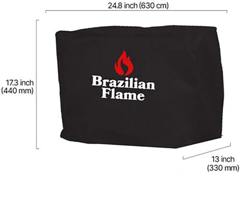 Black PVC Coated Polyester Grill Cover with Drawstring