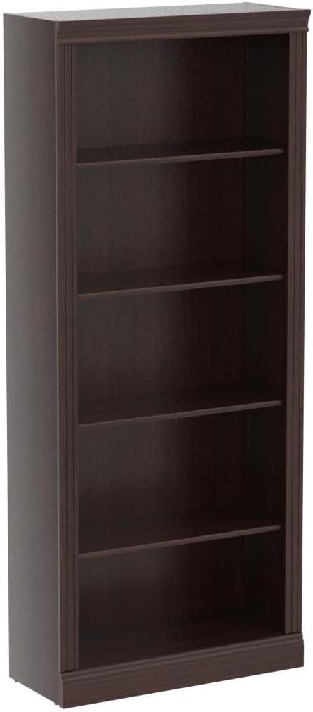 Harvest Cherry Traditional Tall 5-Shelf Adjustable Bookcase Set