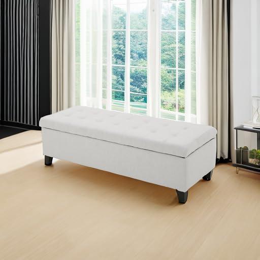 Mission Storage Ottoman - Light Gray - Christopher Knight Home