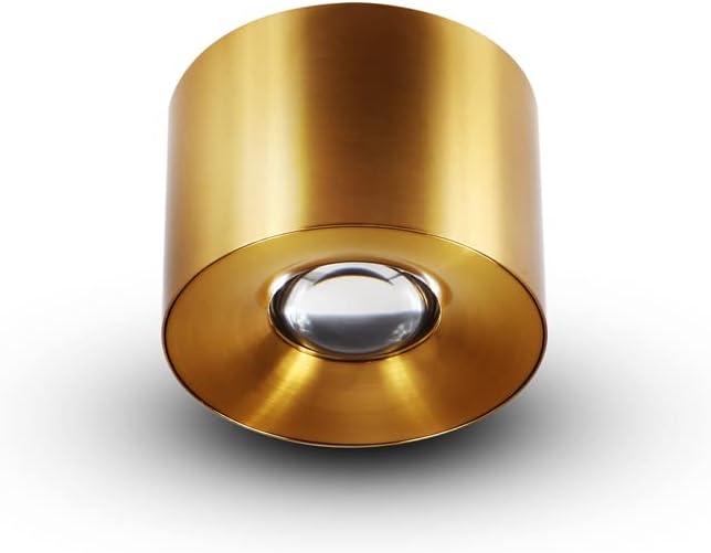 VONN Lighting Node 4.25-in Integrated LED ETL Certified Surface Mounted Downlight, Antique Brass