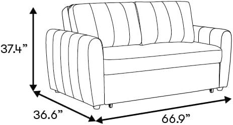 Serta Lowry 66.5" Full-Size Upholstered Convertible Sleeper Loveseat