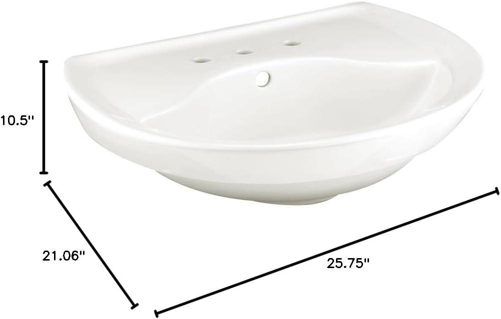 American Standard 20'' Ceramic U-Shaped Bathroom Sink