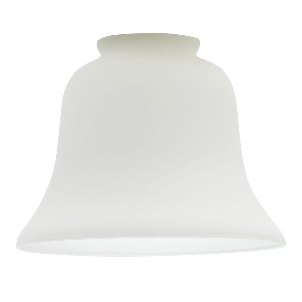 Satin White Bell Glass Shade for Floor and Table Lamps