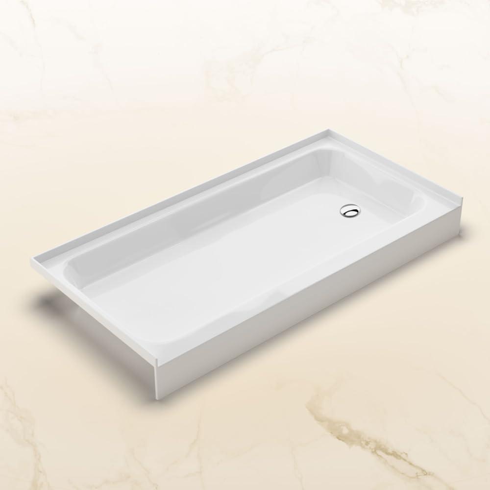 Voltaire 60 X 30 Shower Pan Base With Left Drain In Glossy