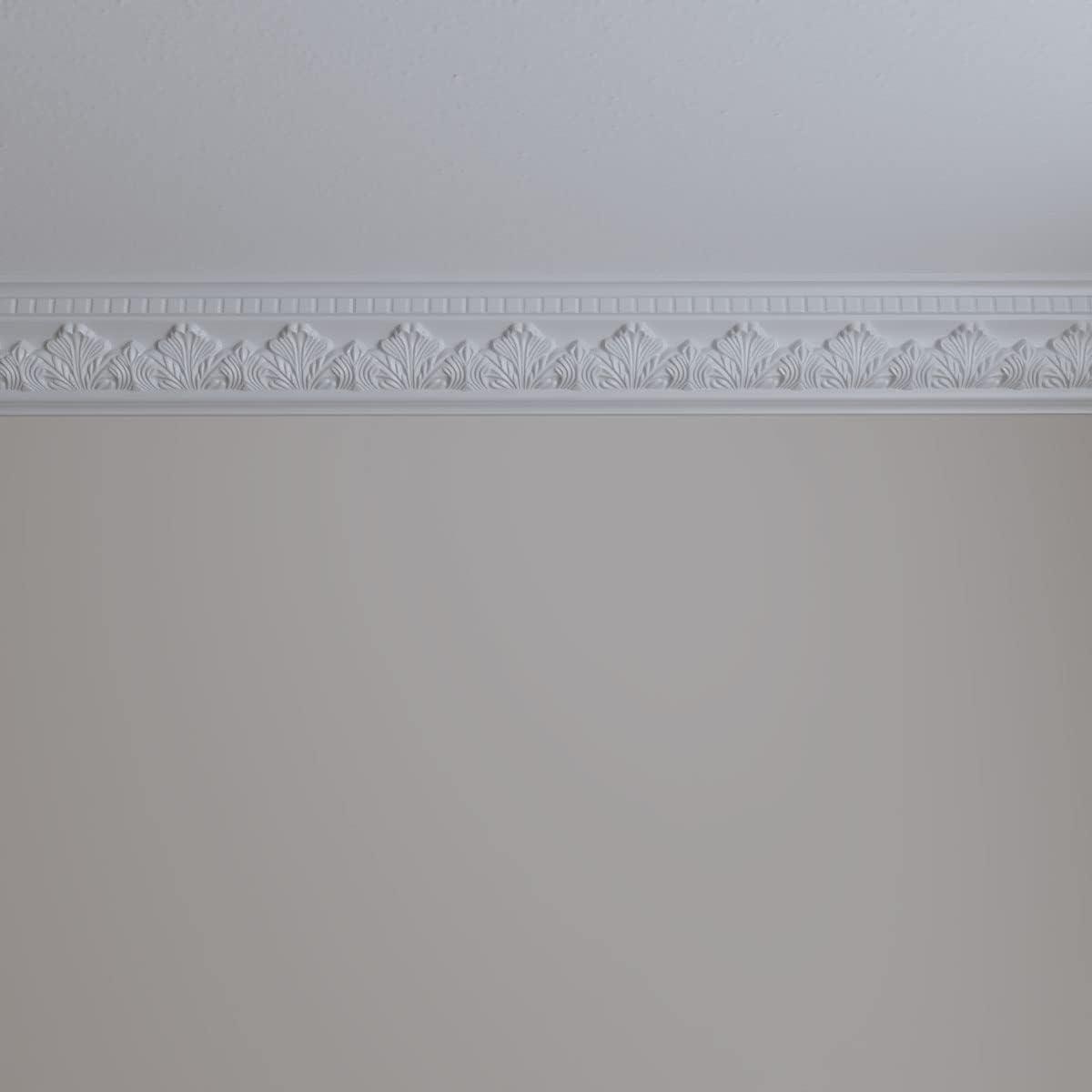 Ekena Millwork 4 1/2"H x 3 1/4"P x 5 1/2"F x 94 1/2"L Devon Crown Moulding