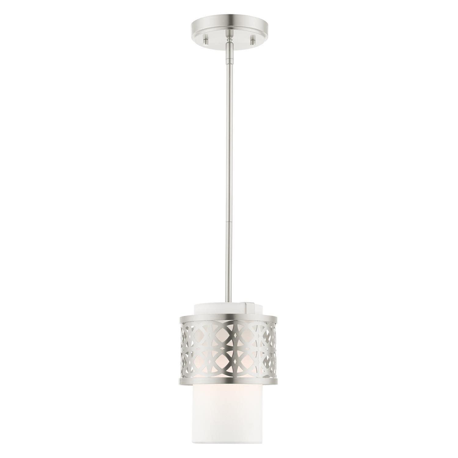 Livex Lighting Calinda 1 - Light Pendant in  Brushed Nickel